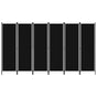 6-Panel Room Divider Black 300x180 cm