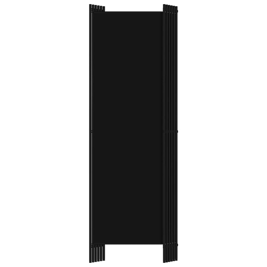 6-Panel Room Divider Black 300x180 cm