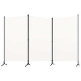 3-Panel Room Divider White 260x180 cm Fabric