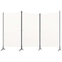 3-Panel Room Divider White 260x180 cm Fabric