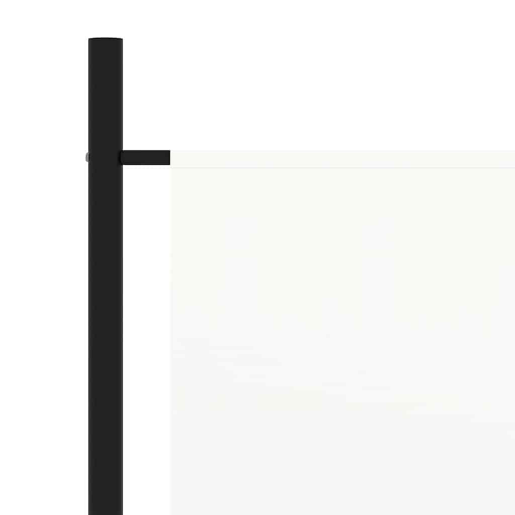 3-Panel Room Divider White 260x180 cm Fabric