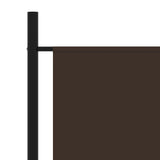 3-Panel Room Divider Brown 260x180 cm Fabric - Top-Down View