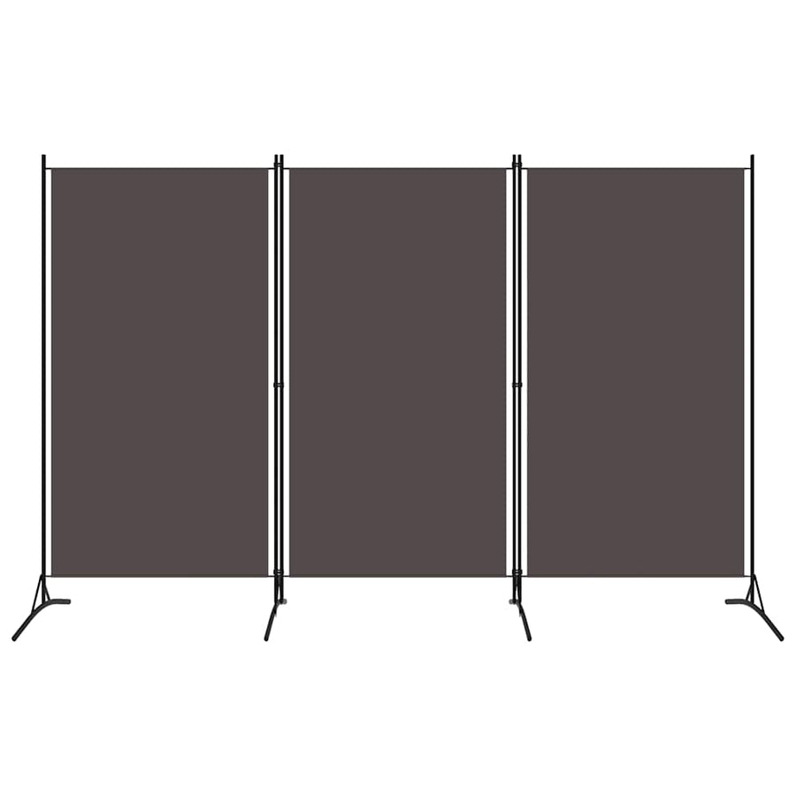 3-Panel Room Divider Anthracite 260x180 cm