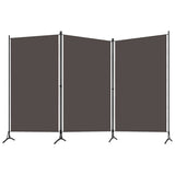 3-Panel Room Divider Anthracite 260x180 cm - Front View