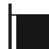3-Panel Room Divider Black 260x180 cm Fabric - Top-Down View