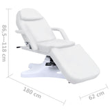Massage Table White 180x62x(86.5-118) cm - Low Angle