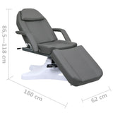 Massage Table Grey 180x62x(86.5-118) cm - Low Angle