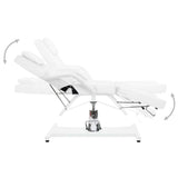 Massage Table White 180x62x(87-112) cm - Side View