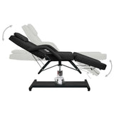 Massage Table Black 180x62x(87-112) cm - Side View