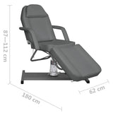 Massage Table Grey 180x62x(87-112) cm