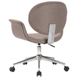 Swivel Dining Chairs 6 pcs Taupe Fabric