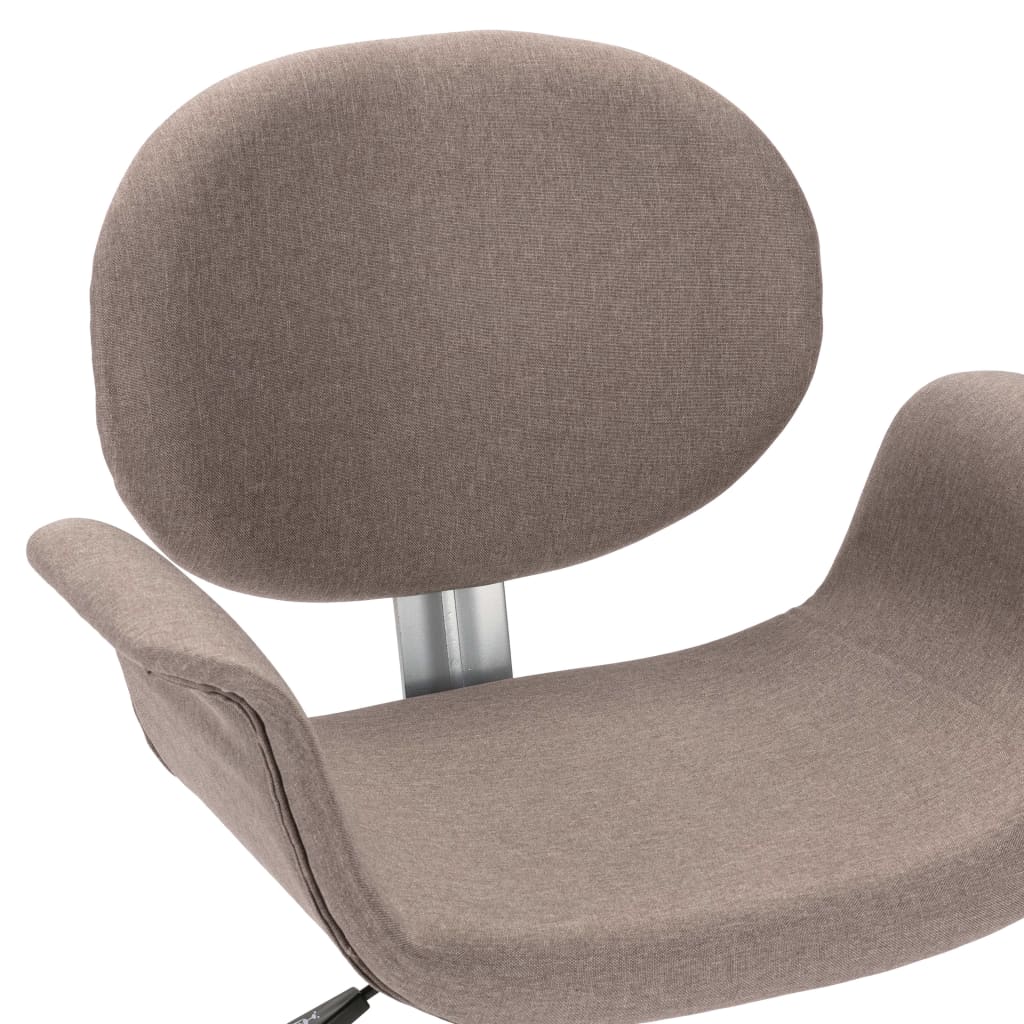 Swivel Dining Chairs 6 pcs Taupe Fabric