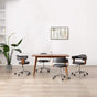 Swivel Dining Chairs 4 pcs Grey Bent Wood and Fabric