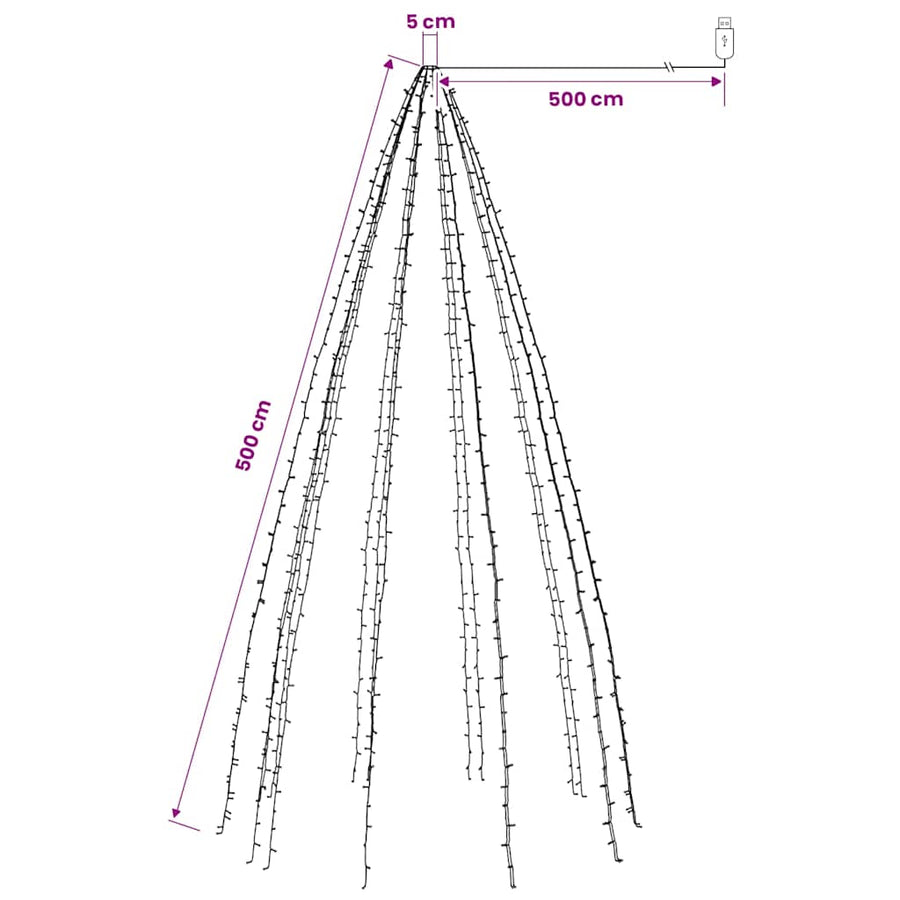 Christmas Tree Net Lights with 500 LEDs 500 cm