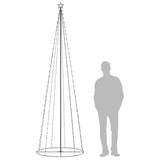 Christmas Cone Tree 330 Warm White LEDs Decoration 100x300 cm - Side View
