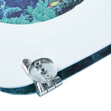 WC Toilet Seat with Lid MDF Deep Sea Design - Extra Image