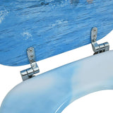 WC Toilet Seat with Lid MDF Penguin Design - Low Angle