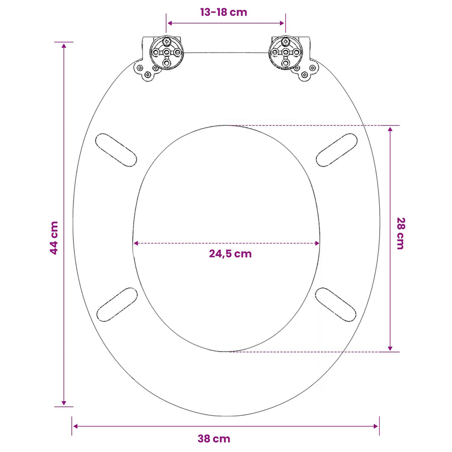 WC Toilet Seat with Lid MDF Beach Design