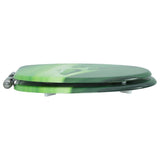 WC Toilet Seat with Soft Close Lid MDF Green Water Drop Design - 45-Degree Angle