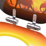 WC Toilet Seat with Soft Close Lid MDF Savanne Design - Close-Up Angle