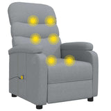 Massage Chair Light Grey Fabric - Close-Up Angle
