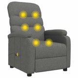 Massage Chair Dark Grey Fabric - Close-Up Angle