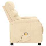 Massage Chair Cream Fabric - Side View