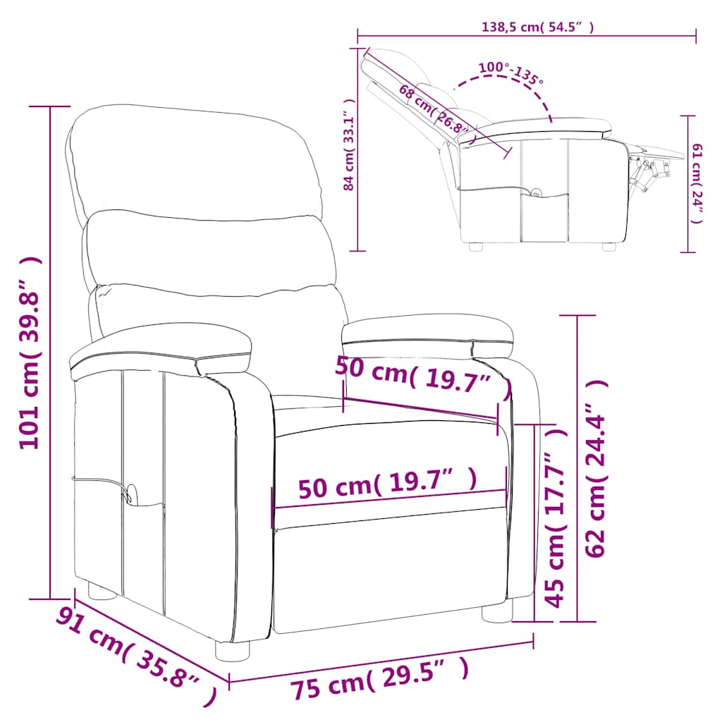 Massage Chair Cream Fabric