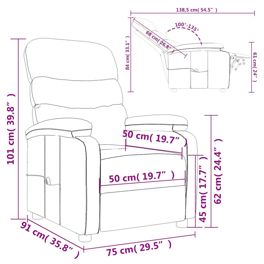 Massage Chair Cream Fabric