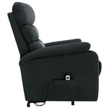 Stand up Massage Chair Dark Grey Fabric - Top-Down View