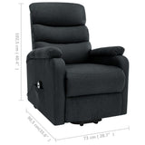 Stand up Massage Chair Dark Grey Fabric