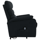 Stand up Massage Chair Black Fabric - Top-Down View