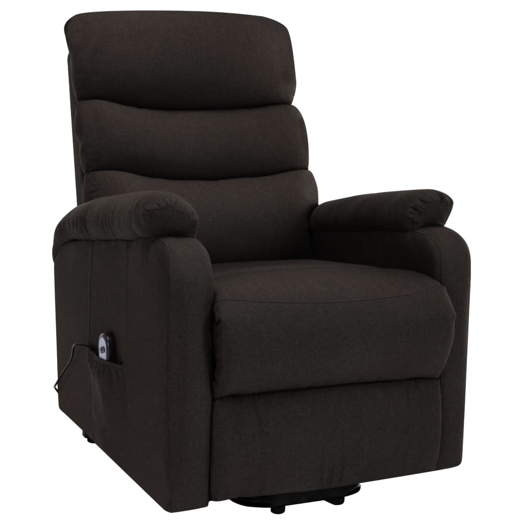 Stand up Massage Chair Dark Brown Fabric