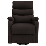 Stand up Massage Chair Dark Brown Fabric - Side View