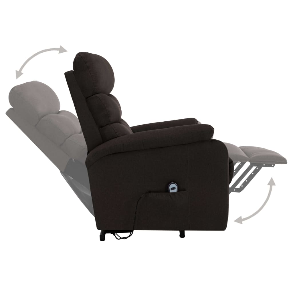 Stand up Massage Chair Dark Brown Fabric
