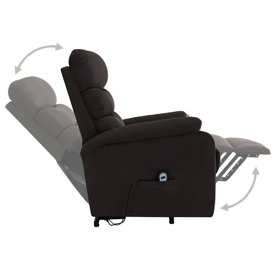 Stand up Massage Chair Dark Brown Fabric