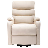 Stand up Massage Chair Cream Fabric - Side View