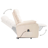 Stand up Massage Chair Cream Fabric - 45-Degree Angle