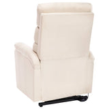 Stand up Massage Chair Cream Fabric - Rear View