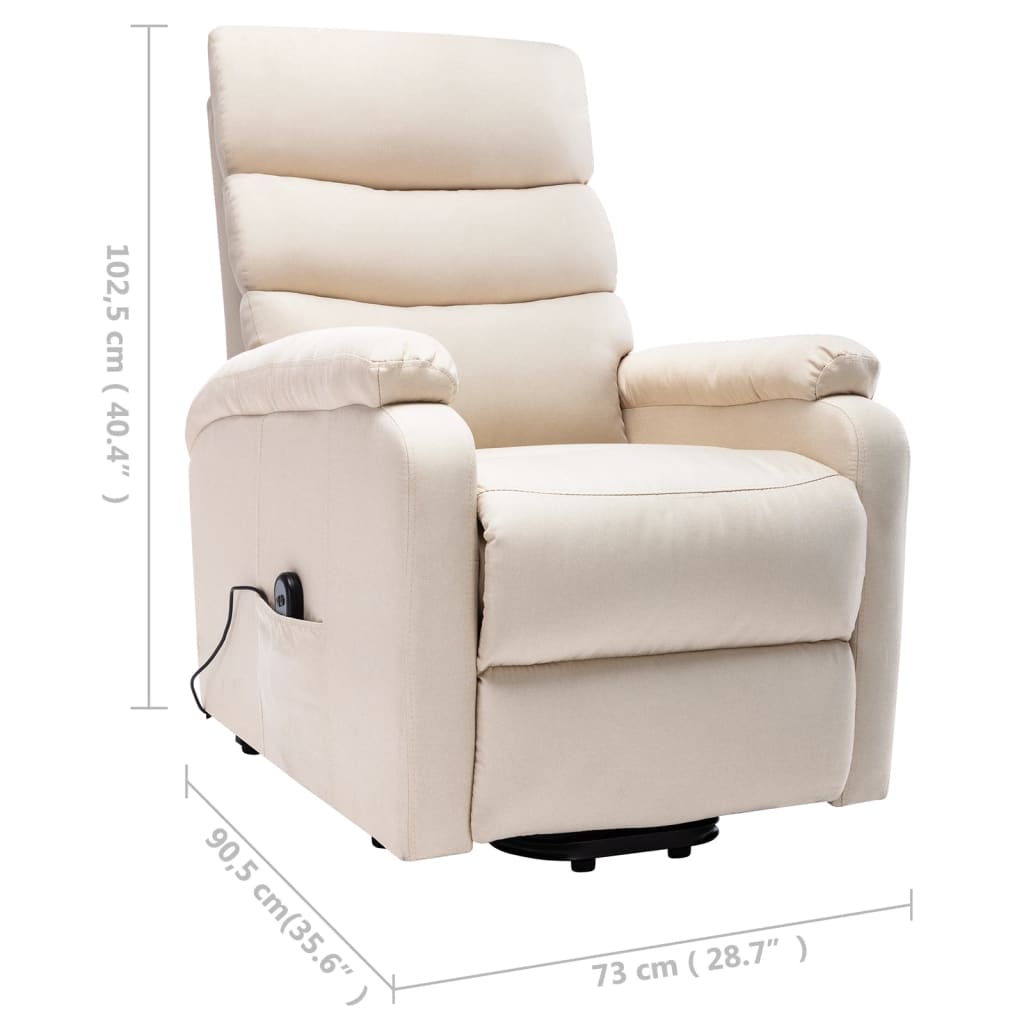 Stand up Massage Chair Cream Fabric