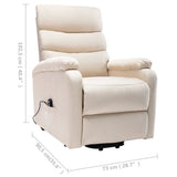 Stand up Massage Chair Cream Fabric - Low Angle