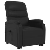 Stand up Chair Black Faux Leather - Side View