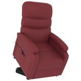 Stand up Chair Wine Red Faux Leather - Top-Down View
