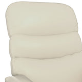 Stand up Massage Chair Cream White Faux Leather - Close-Up Angle