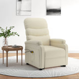 Stand up Massage Chair Cream White Faux Leather