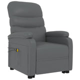 Stand up Massage Chair Anthracite Faux Leather - Side View