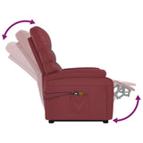 Stand up Massage Chair Wine Red Faux Leather - Extra Image