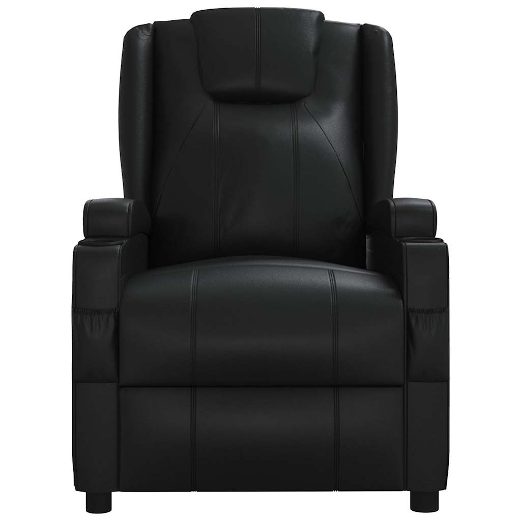 Massage Chair Black Faux Leather
