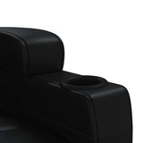 Massage Chair Black Faux Leather - Low Angle