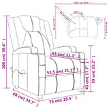 Massage Chair Black Faux Leather